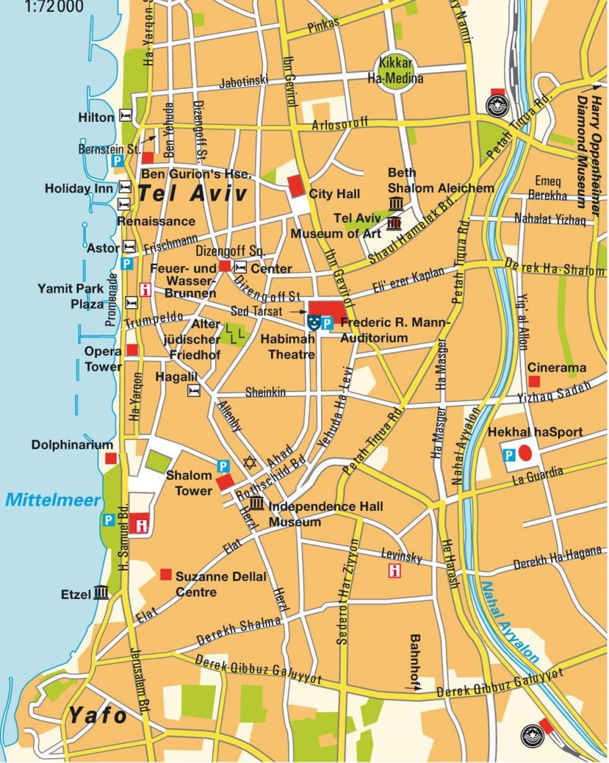 map of Tel Aviv area