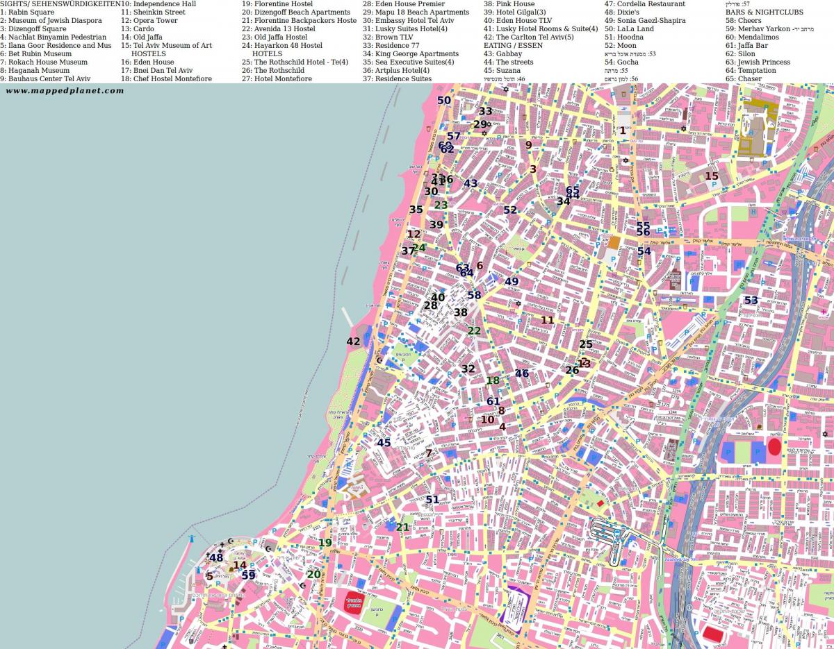 map of shenkin street Tel Aviv