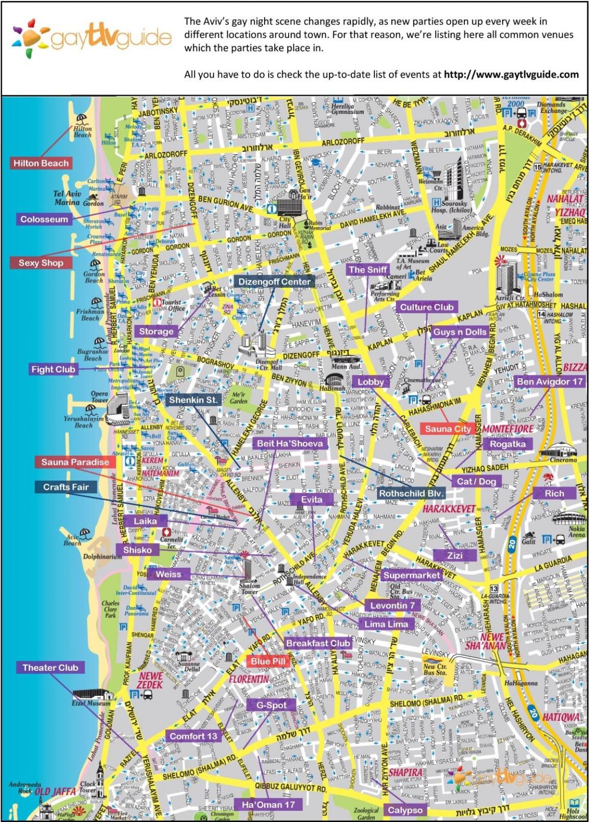 map of gay Tel Aviv