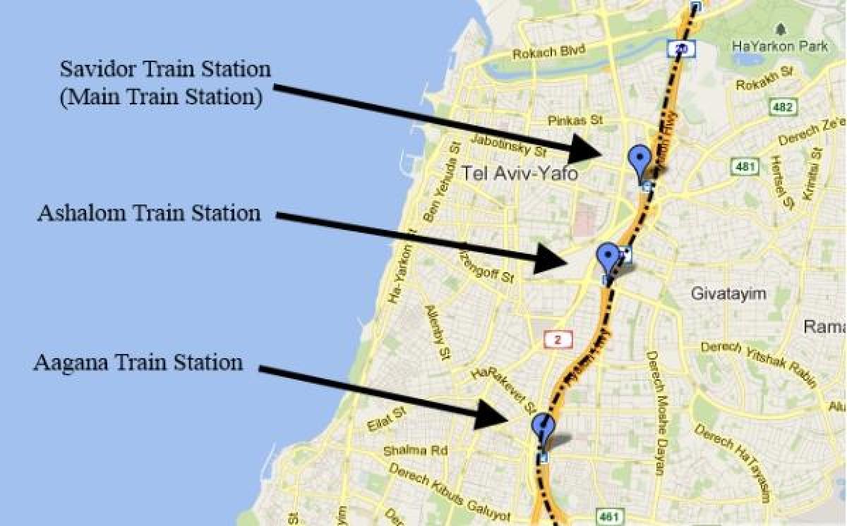 map of sherut map Tel Aviv