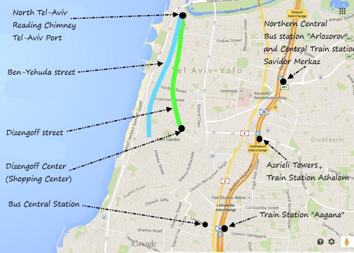 map of Tel Aviv public transport