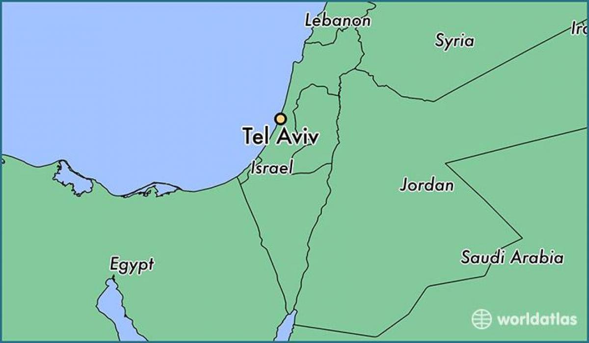 map of Tel Aviv world
