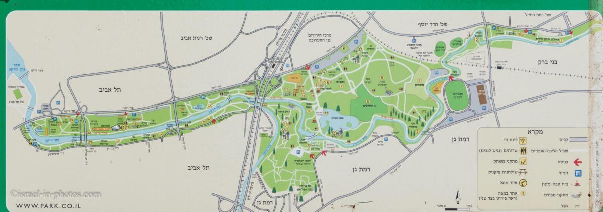 map of yarkon river